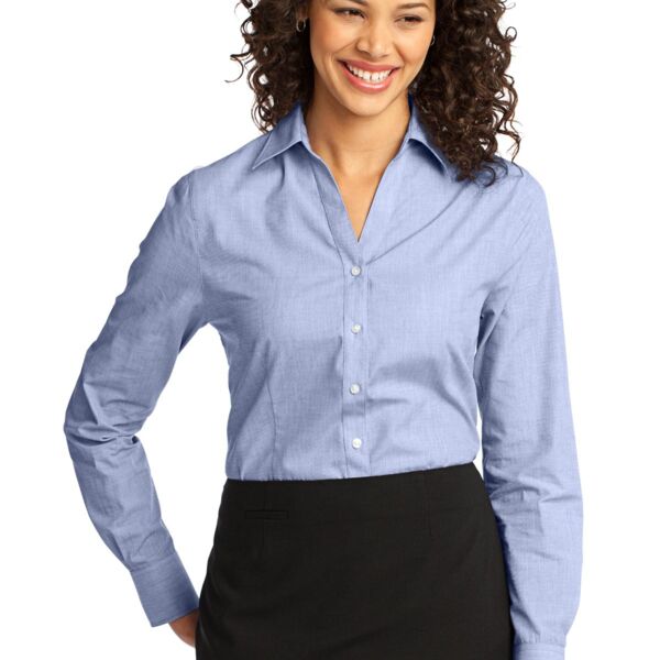 Ladies Crosshatch Easy Care Shirt Thumbnail
